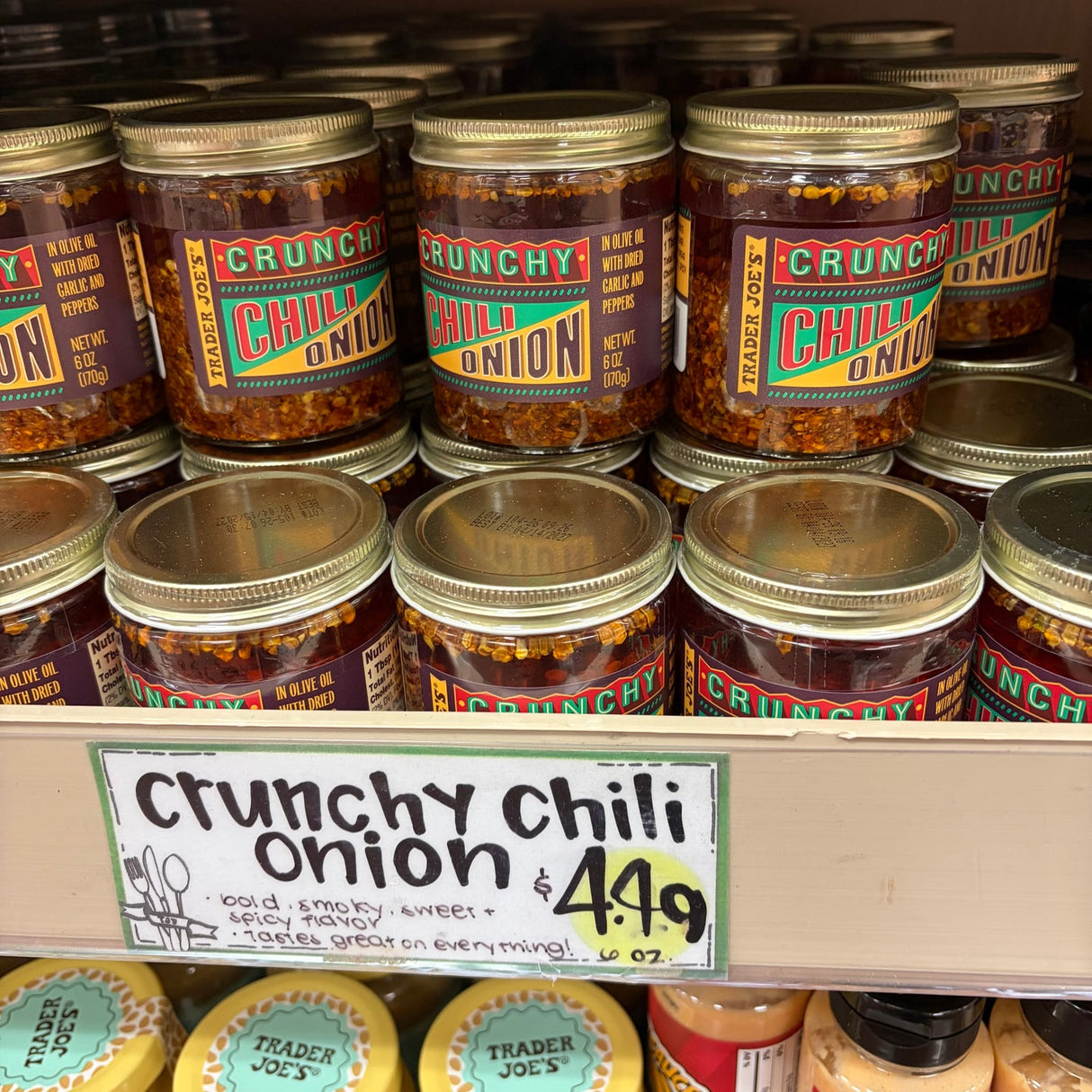 Trader Joe's Crunchy Chili Onion 8 oz (170g)