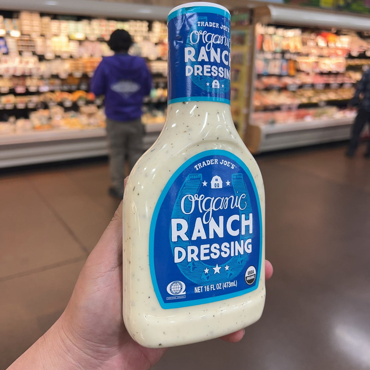 Trader Joe's Organic Ranch Dressing USDA Certified Organic • Net Wt. 16 fl oz (473mL)