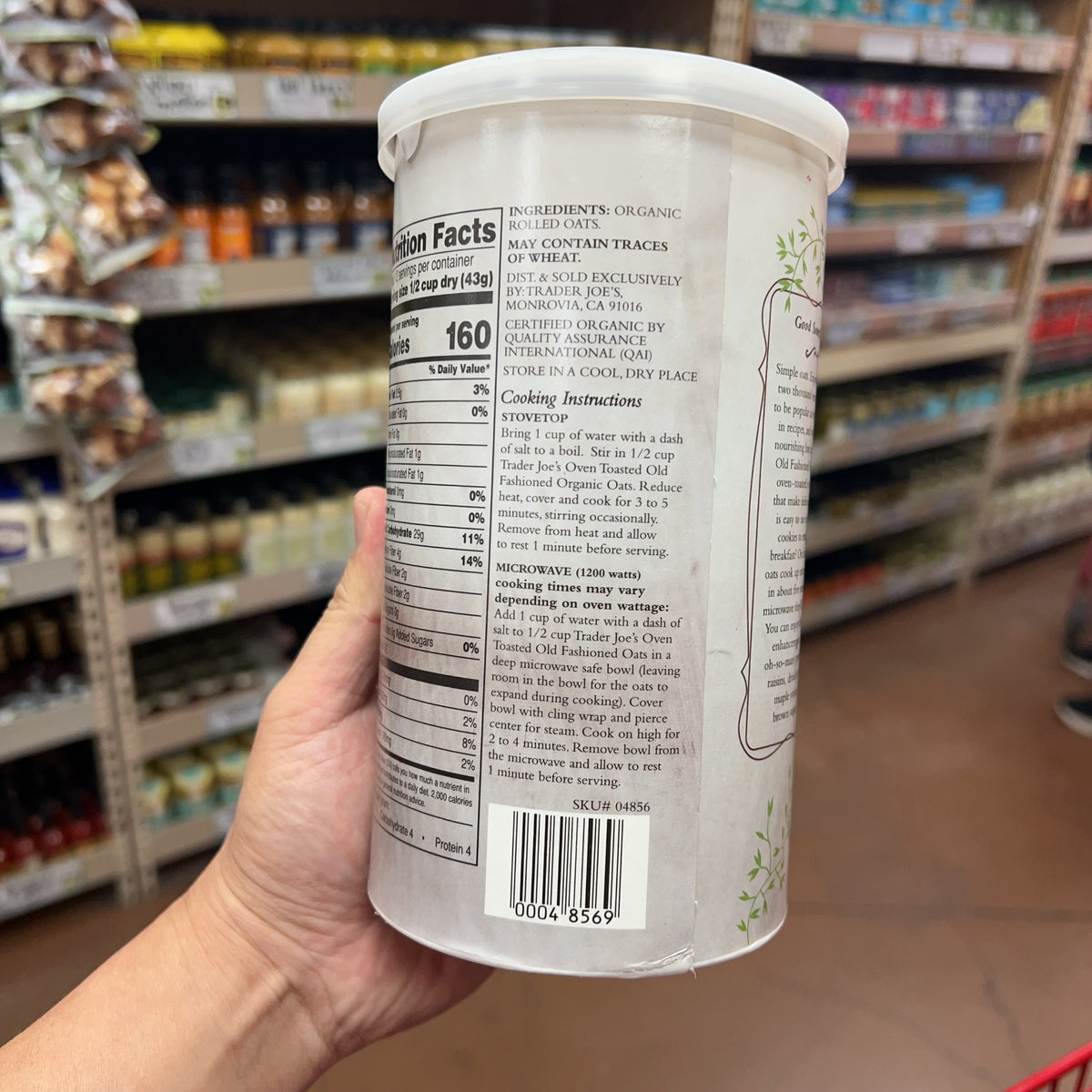 Trader Joe's Organic Old Fashioned Oats, 18 oz product image 5