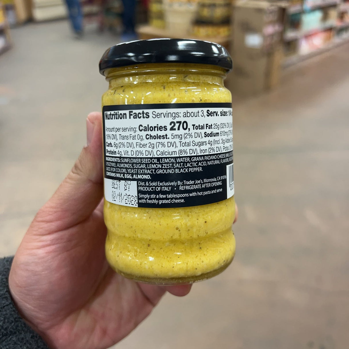 Trader Joe's Lemon Pesto Sauce 6.7 oz