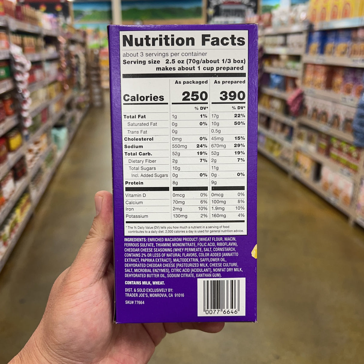 Trader Joe's Cheddar Macaroni & Cheese 7.25 oz product image 2