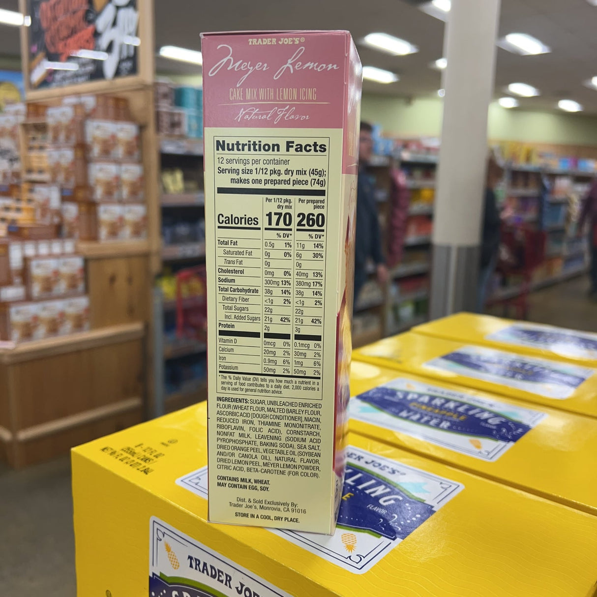Trader Joe's Meyer Lemon Cake Mix with Lemon Icing 19 oz