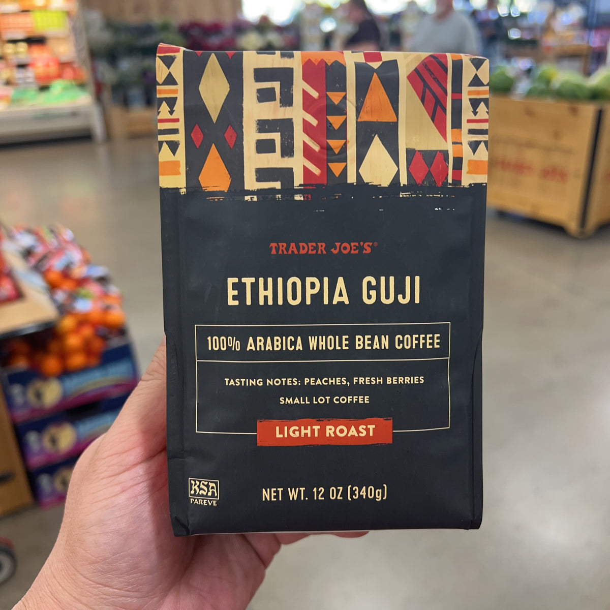 Trader Joe's Ethiopia Guji 100% Arabica Whole Bean Coffee 12 oz
