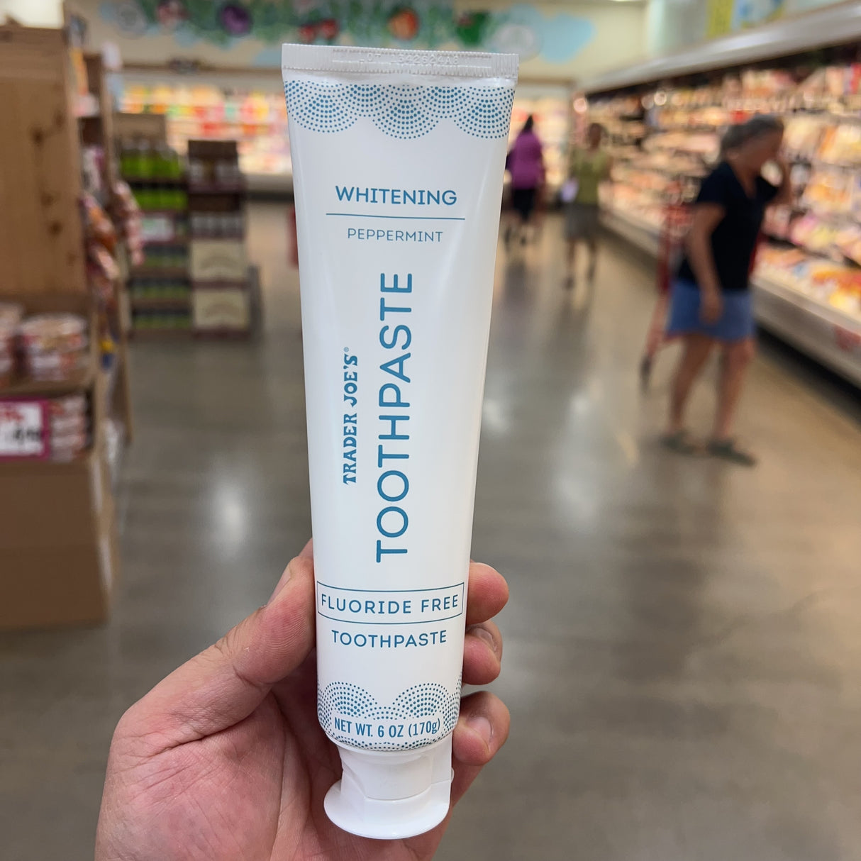 Trader Joe's Whitening Peppermint Toothpaste, Fluoride Free, 6 oz