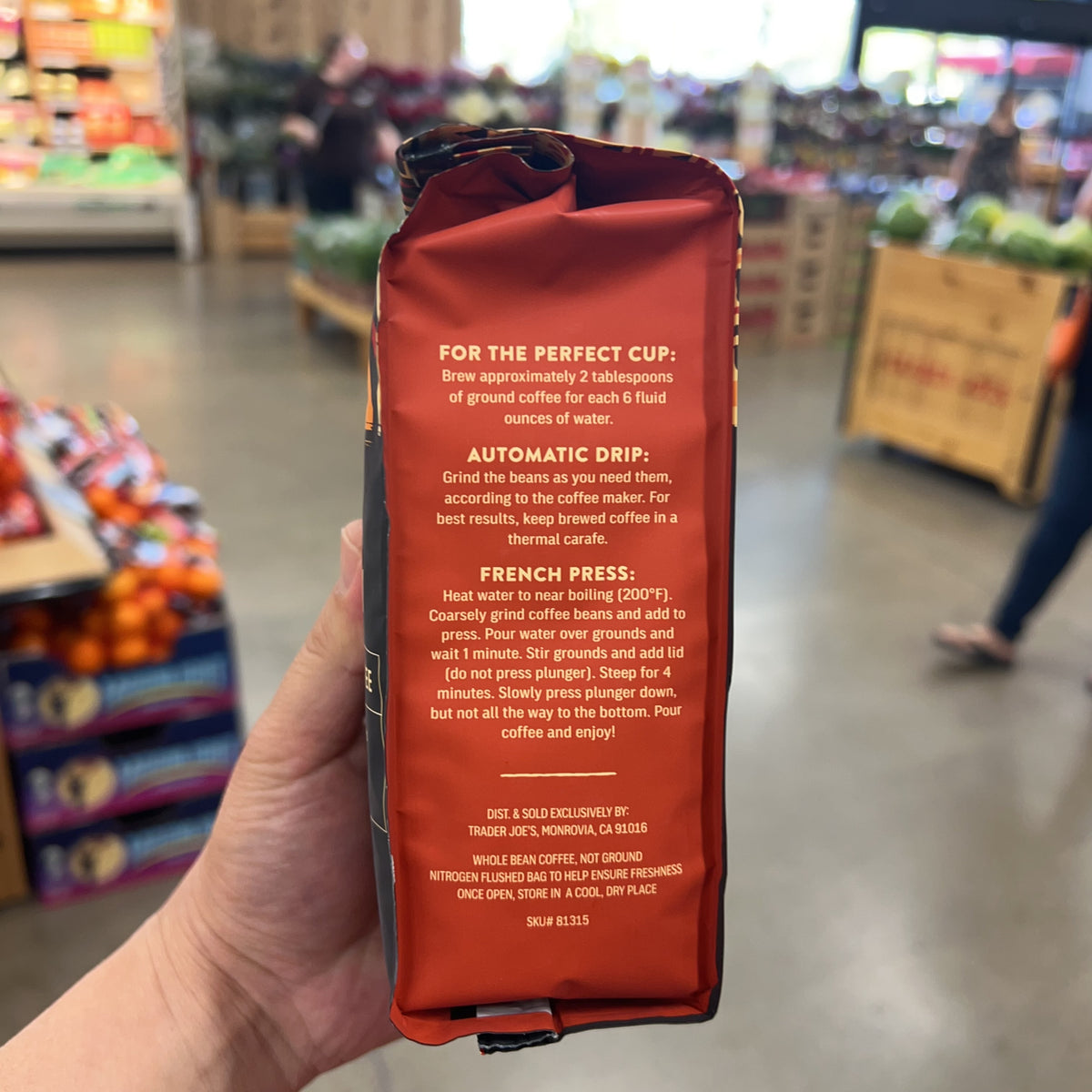 Trader Joe's Ethiopia Guji 100% Arabica Whole Bean Coffee 12 oz