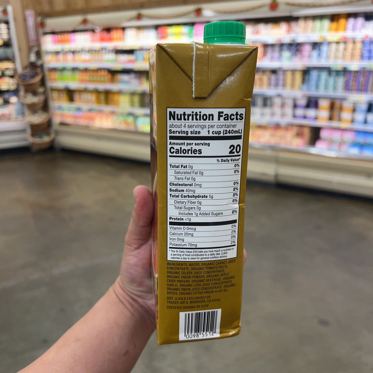 Trader Joe's Organic Low Sodium Vegetable Broth 32 fl oz — product image 2