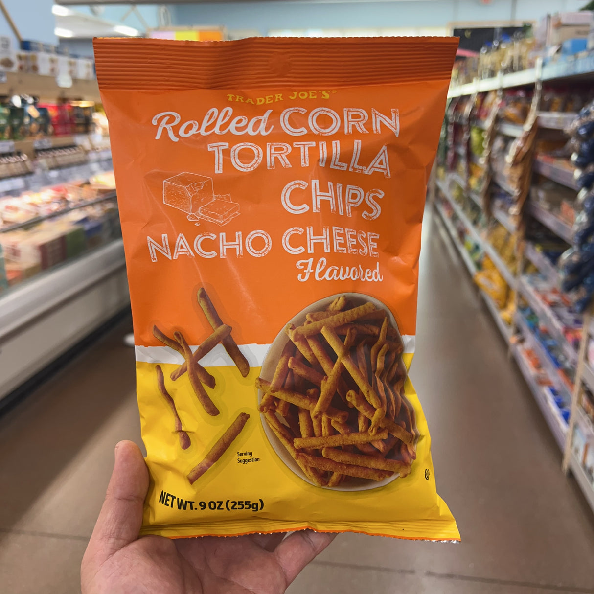 Trader Joe's Rolled Corn Tortilla Chips Nacho Cheese Flavored 9 oz product image 9