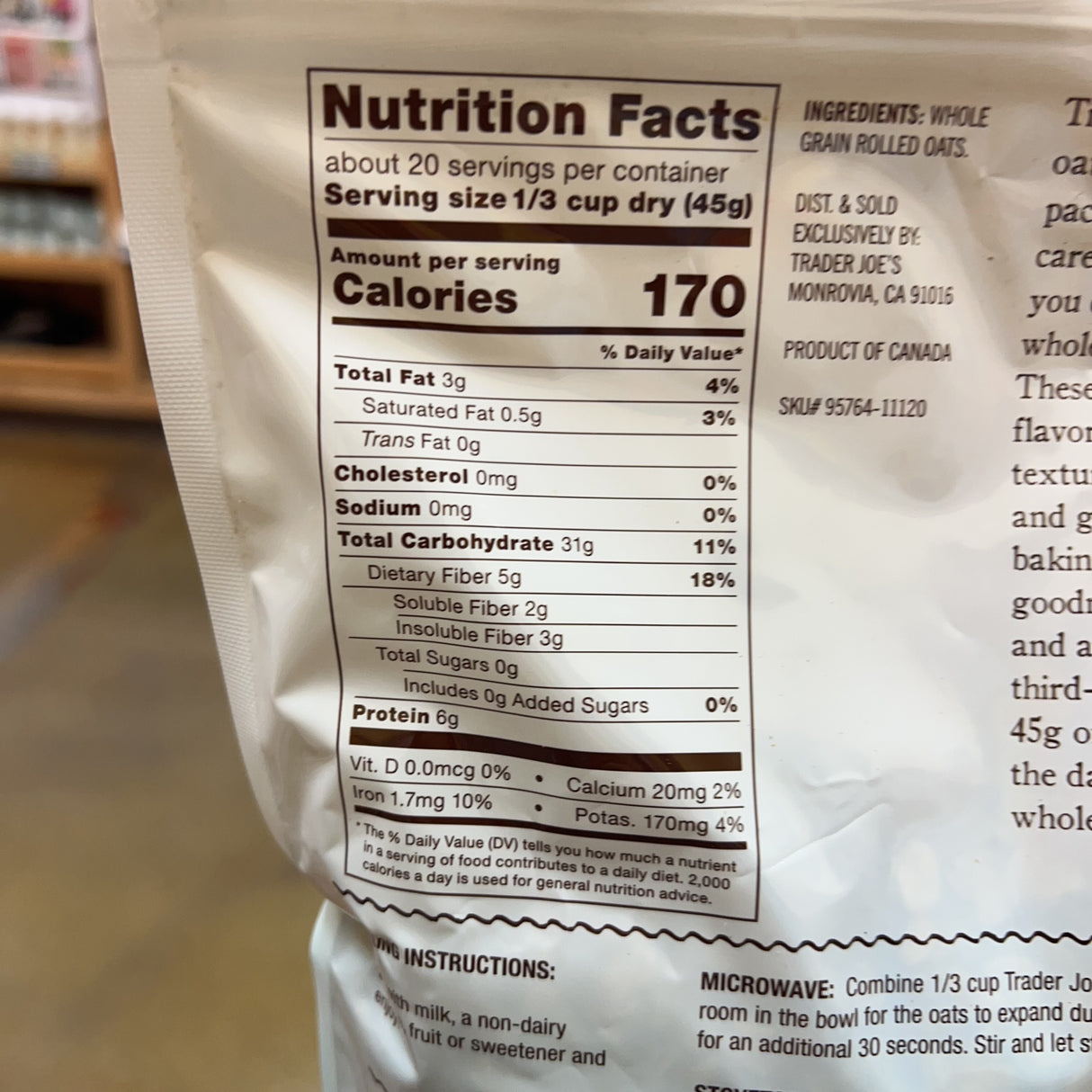 Trader Joe's Rolled Oats