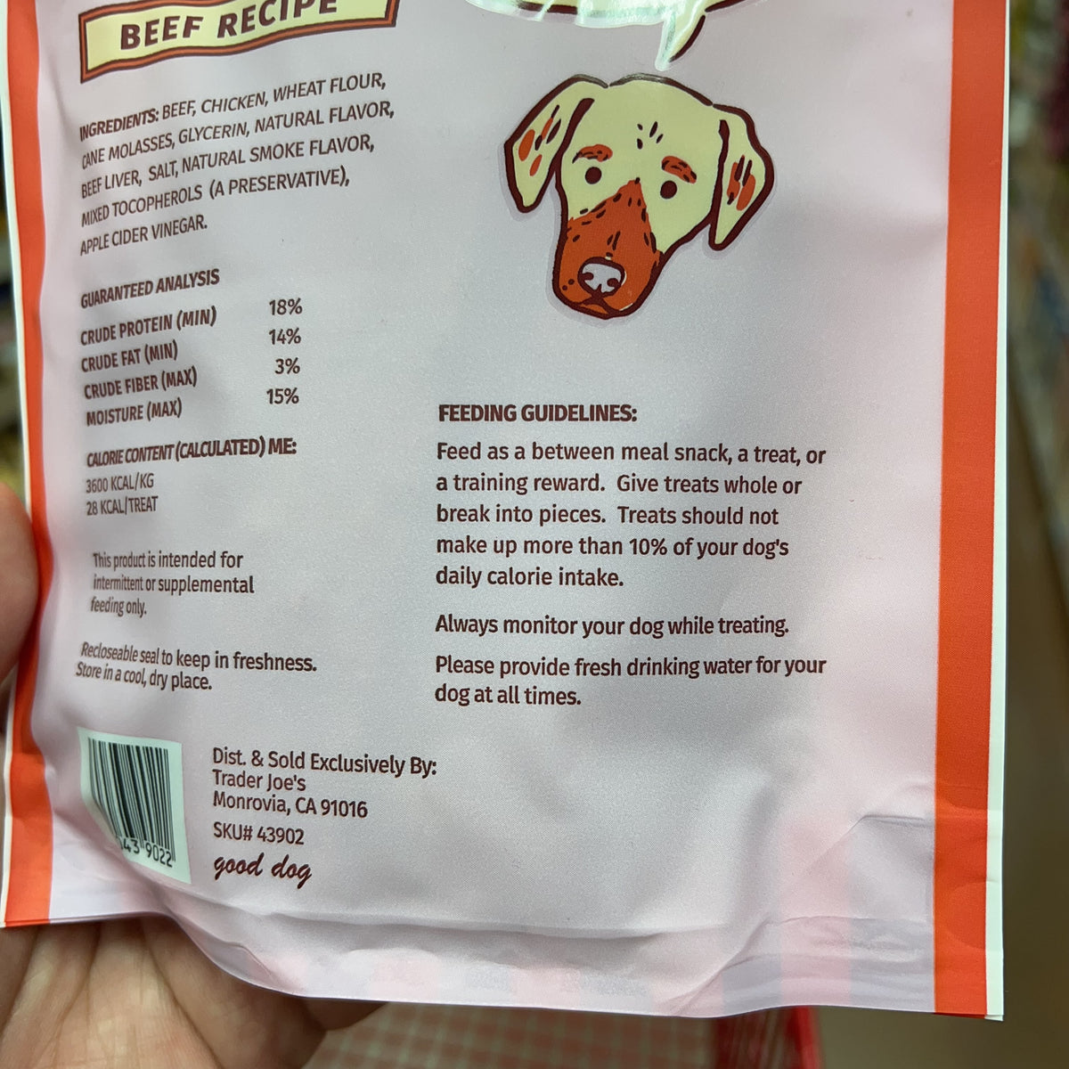 Trader Joe's Beef Jerky Strips Dog Treats — additional product detail