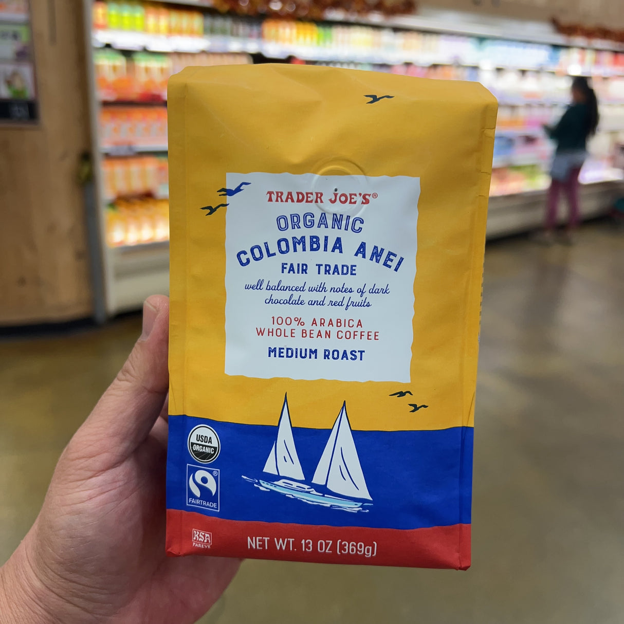 Trader Joe's Organic Colombia ANEI Fair Trade Coffee, 13 oz