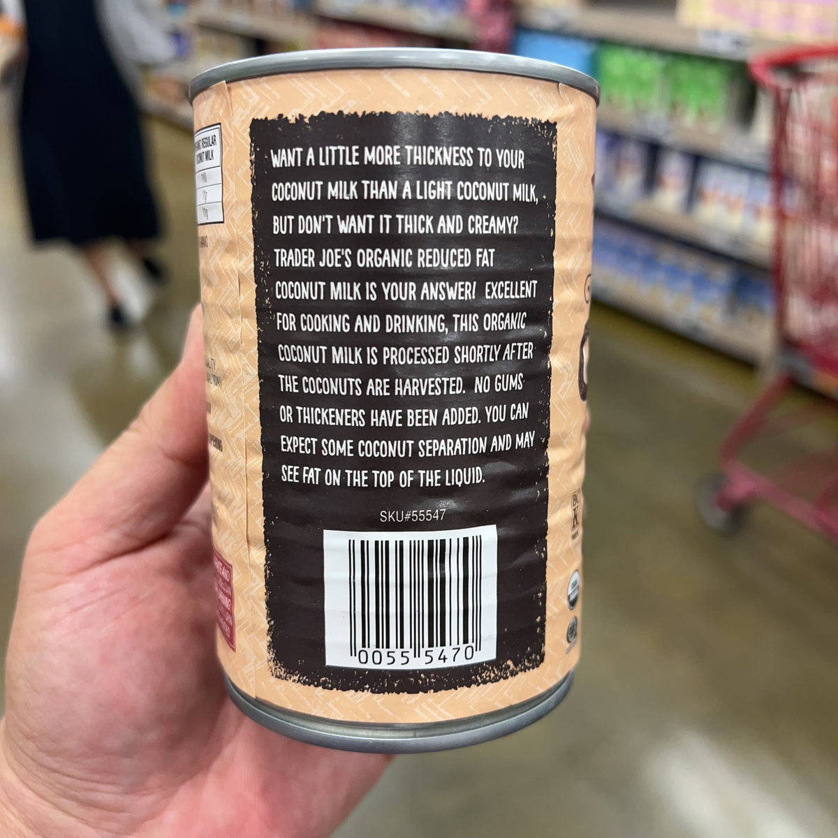 Trader Joe's Organic Reduced Fat Coconut Milk, 13.5 fl oz product image 4