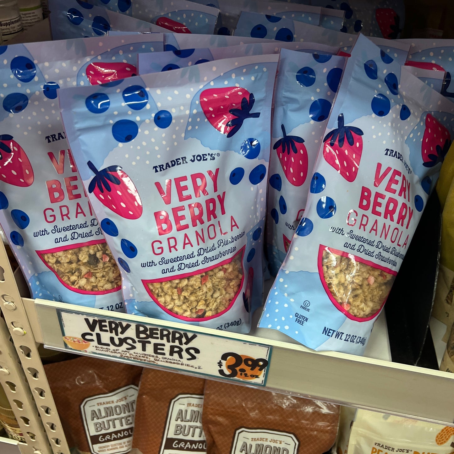 Trader Joe's Very Berry Granola with Sweetened Dried Blueberries and Dried Strawberries