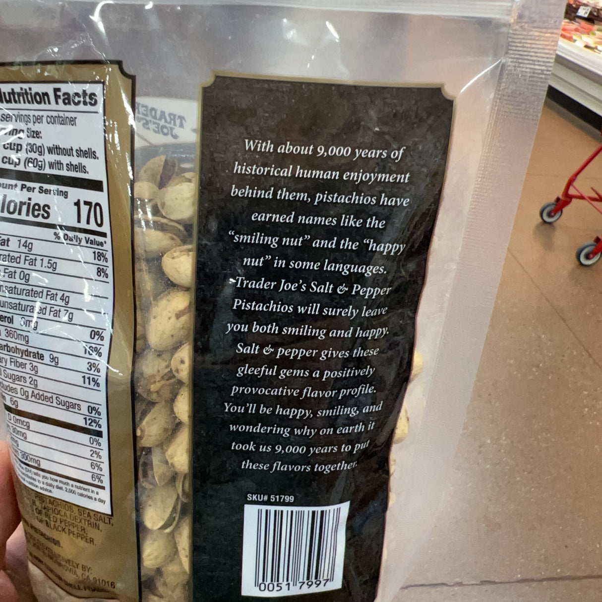 Trader Joe's Salt and Pepper Pistachios 13 oz