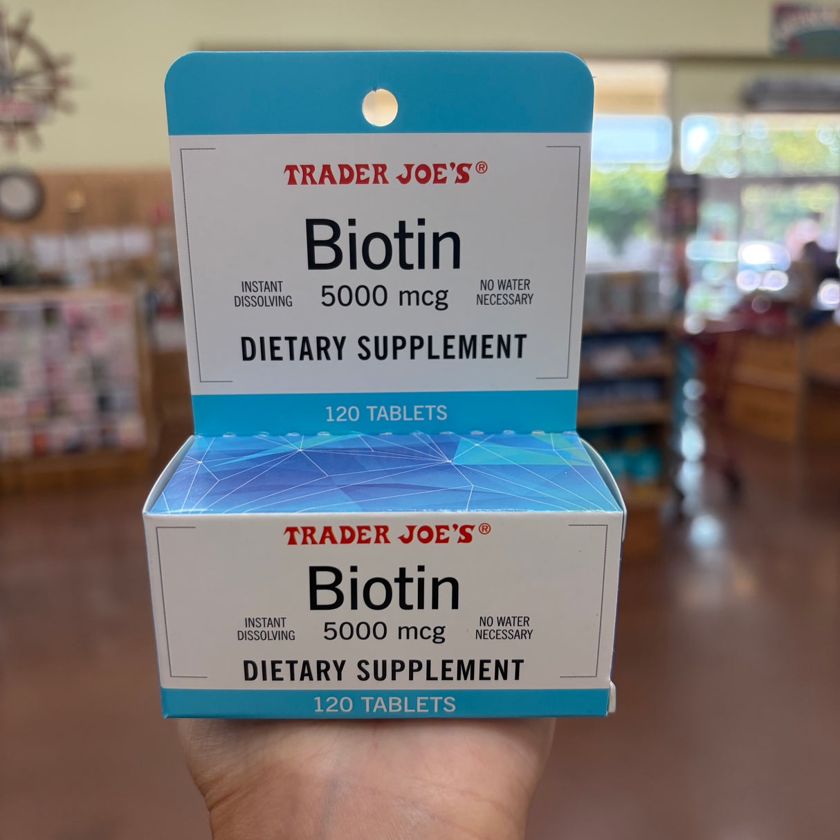 Trader Joe's Biotin 5000 mcg Instant Dissolving 120 Tablets product image