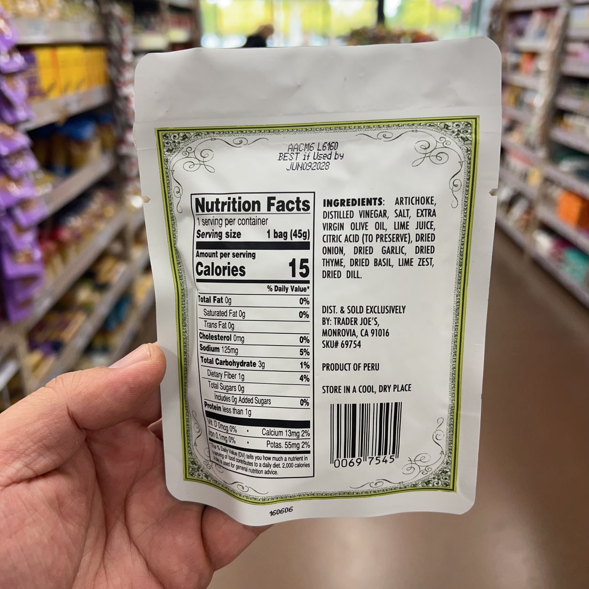Trader Joe's Marinated Artichokes On The Go 1.58 oz