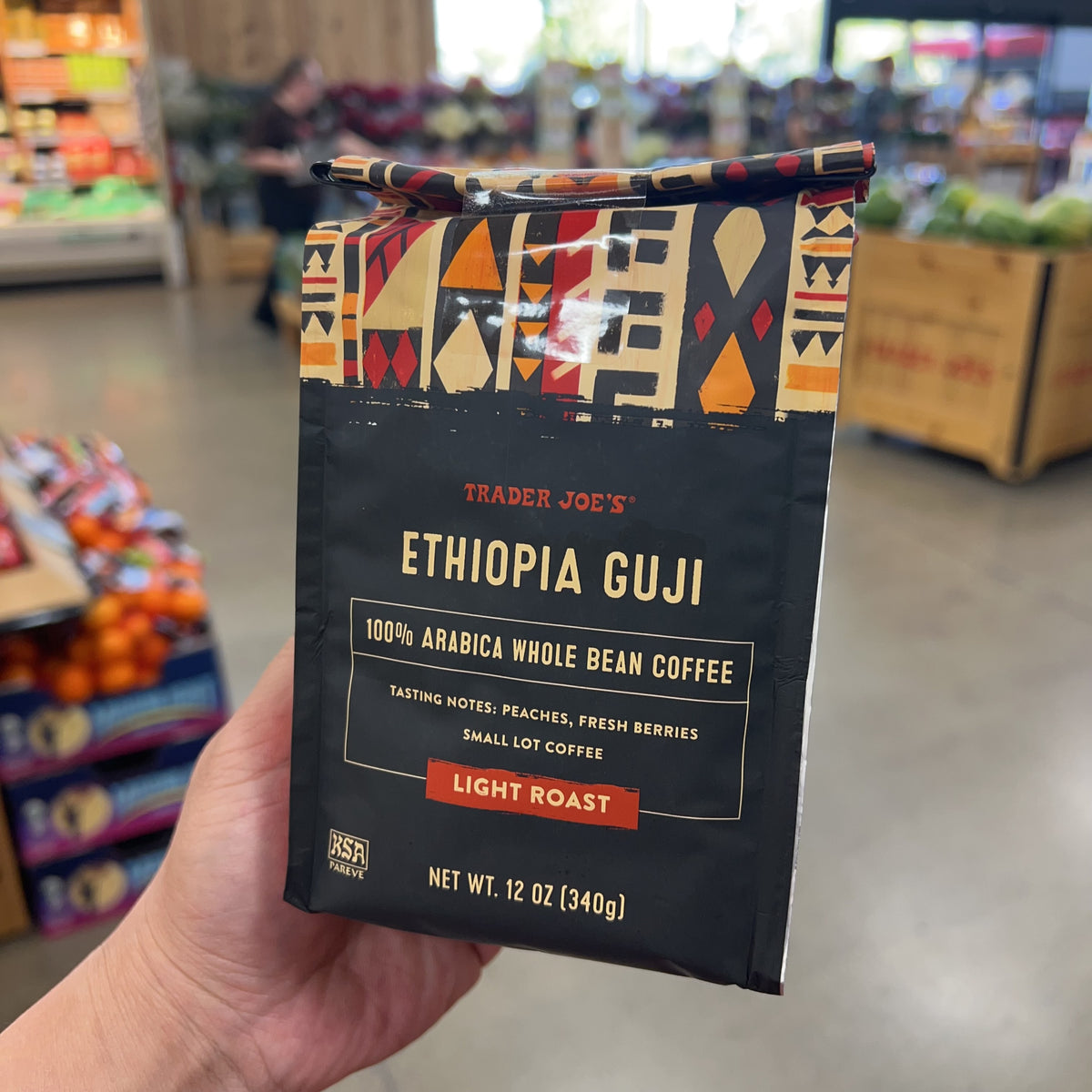 Trader Joe's Ethiopia Guji 100% Arabica Whole Bean Coffee 12 oz