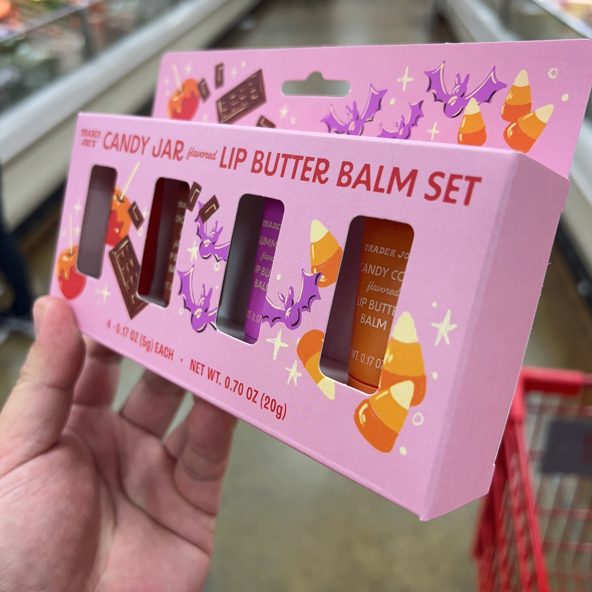Trader Joe's Candy Jar Flavored Lip Butter Balm Set — product label detail