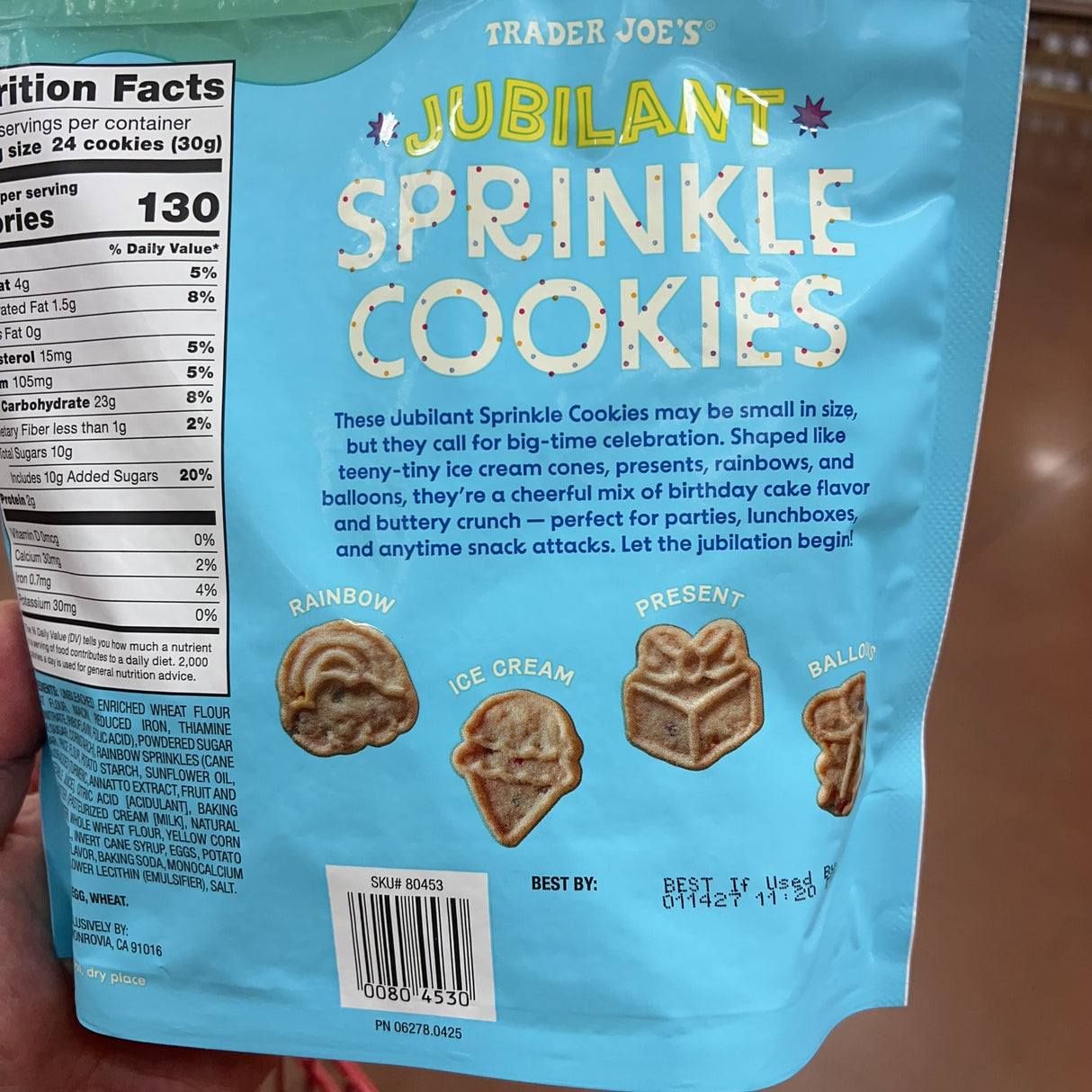 Trader Joe's Jubilant Sprinkle Cookies 10 oz