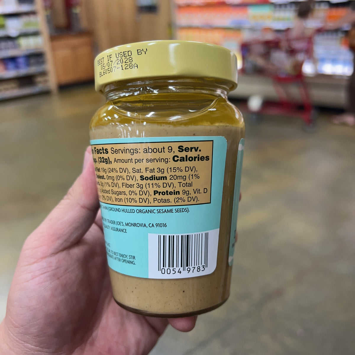 Trader Joe’s Organic Tahini 10.6 oz - product image 2