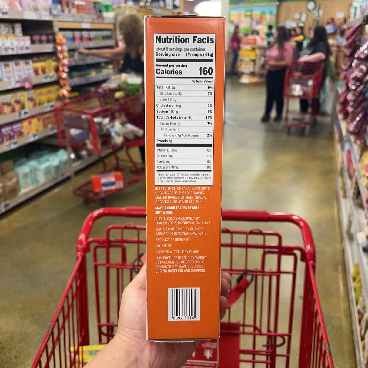 Trader Joe's Organic Corn Flakes Cereal 12 oz