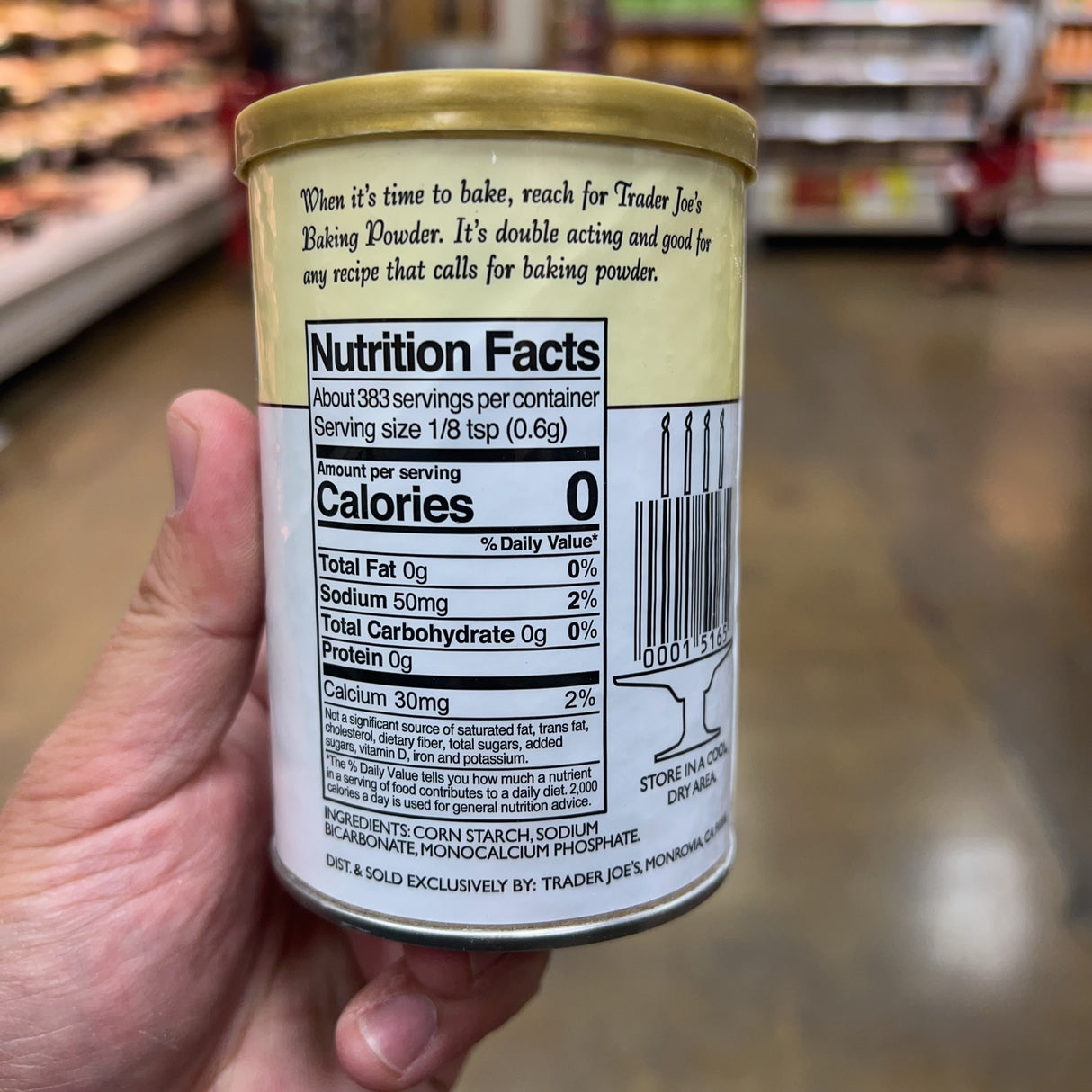 Trader Joe's Baking Powder Double Acting