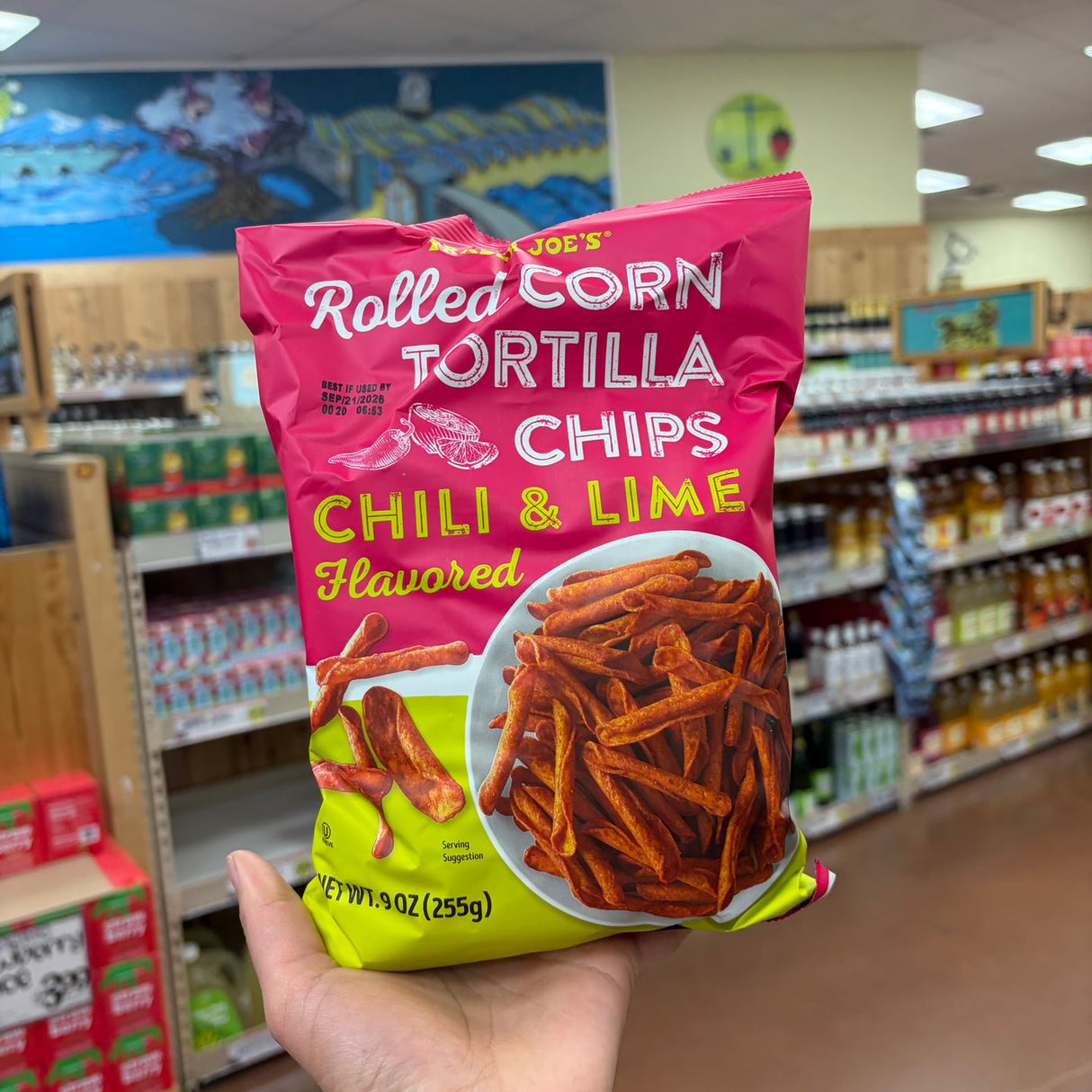Trader Joe's Chili & Lime Rolled Corn Tortilla Chips 9 oz