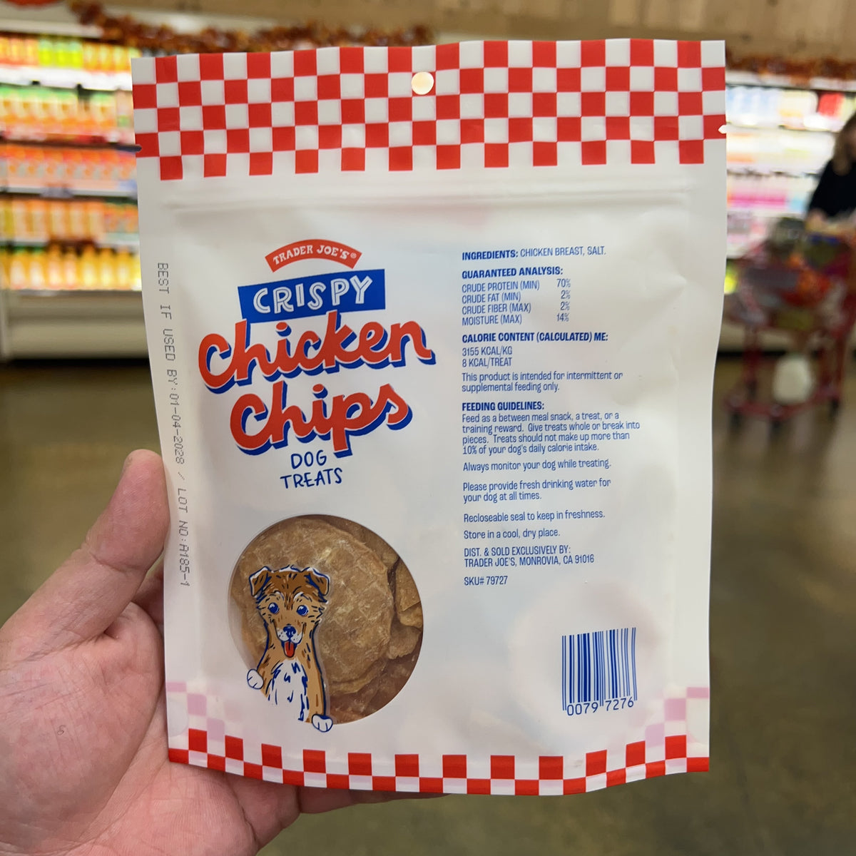 Trader Joe's Crispy Chicken Chips Dog Treats, 2.5 oz product image 2