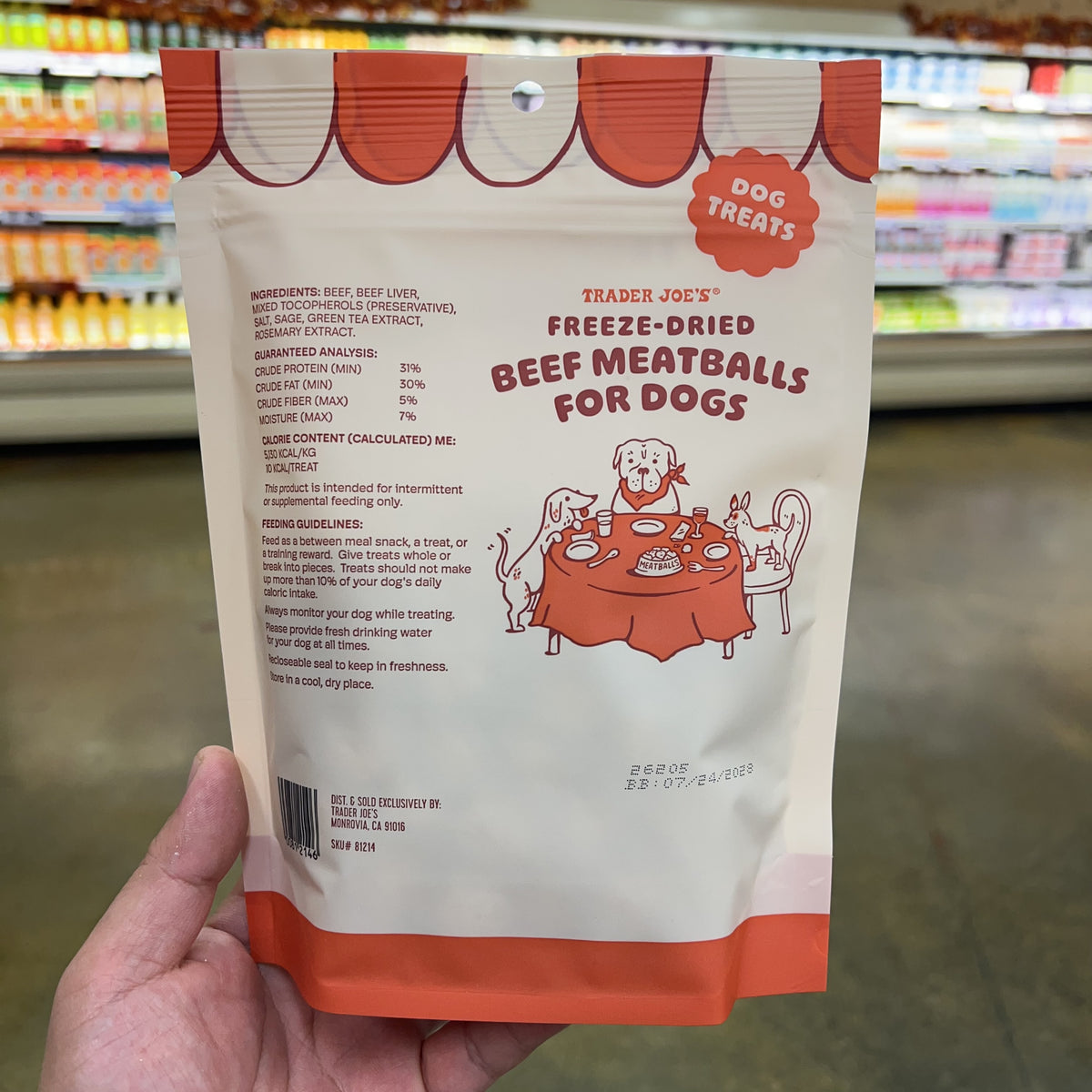 Trader Joe's Freeze-Dried Beef Meatballs for Dogs, 4 oz product image 2