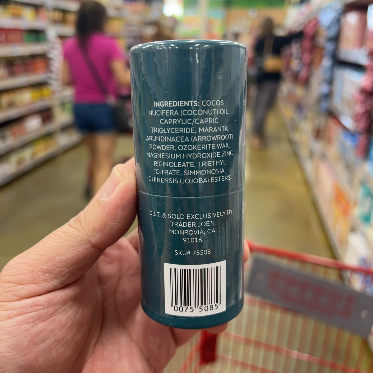 Trader Joe's Unscented Deodorant, Aluminum & Baking Soda Free, 1.8 oz