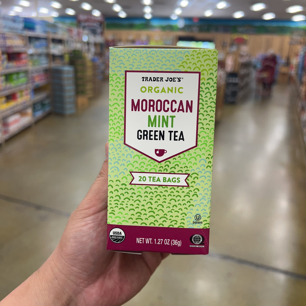 Trader Joe's Organic Moroccan Mint Green Tea 20 Bags 1.27 oz product image 3