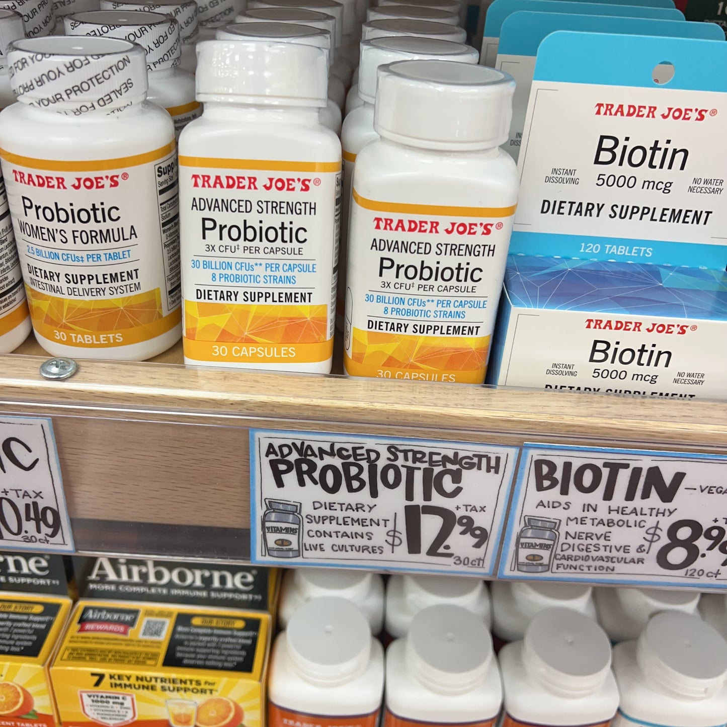 Trader Joe's Advanced Strength Probiotic — 30 Billion CFUs, 8 Strains, 30 Capsules
