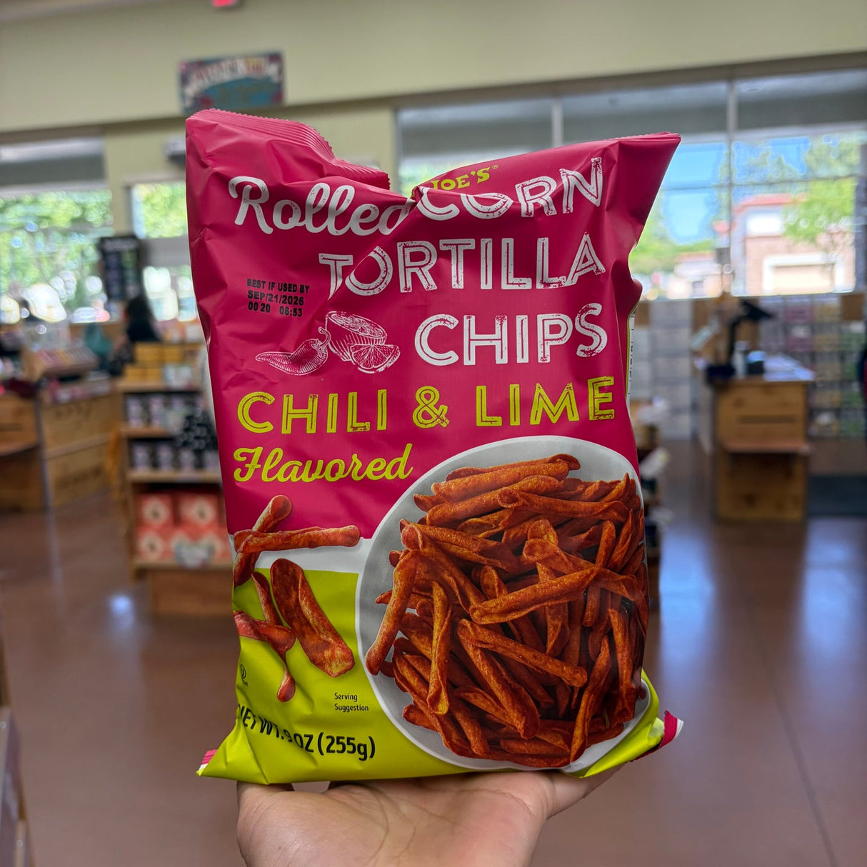 Trader Joe's Chili & Lime Rolled Corn Tortilla Chips 9 oz