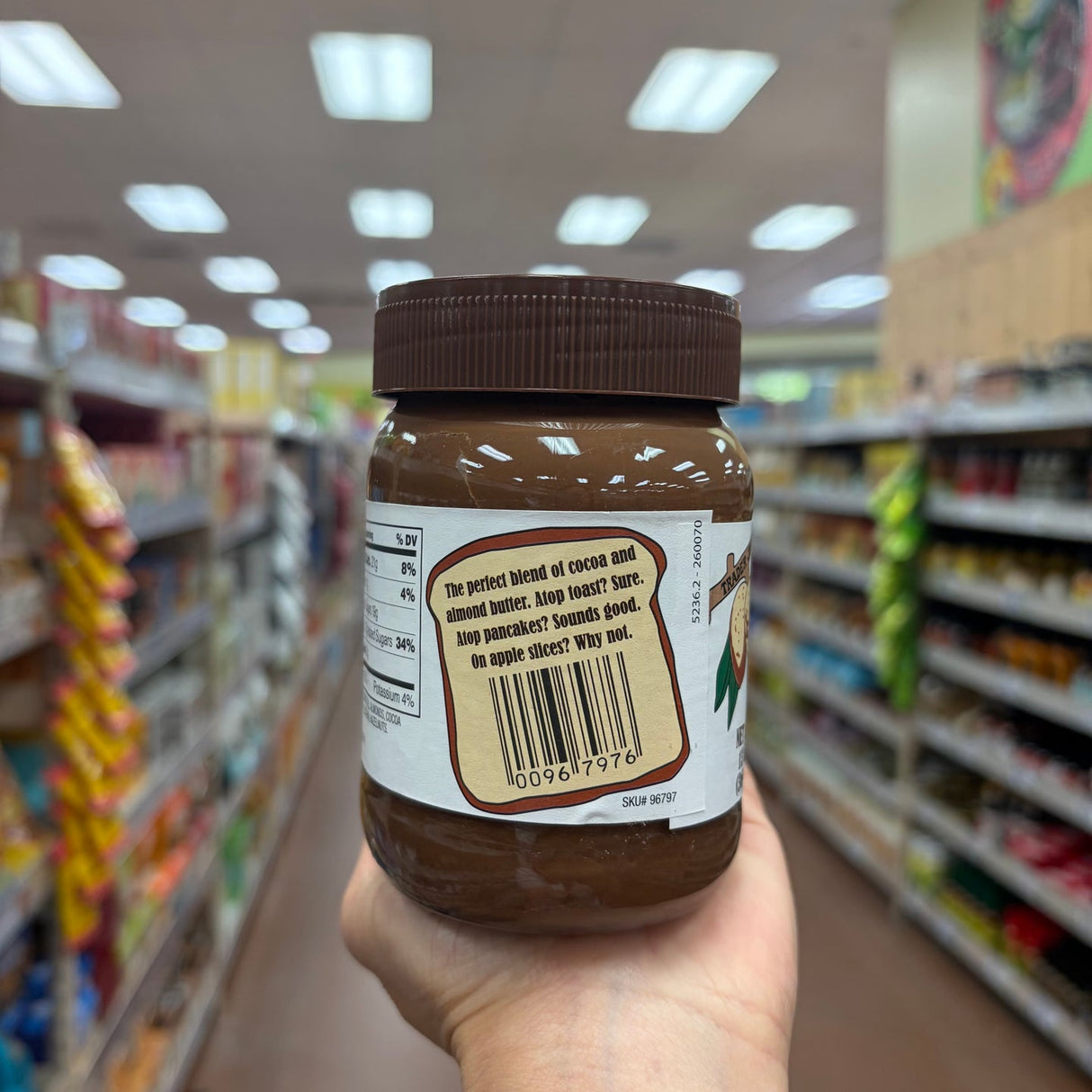 Trader Joe's Cocoa Almond Spread 13 oz No Palm Oil Made in Belgium