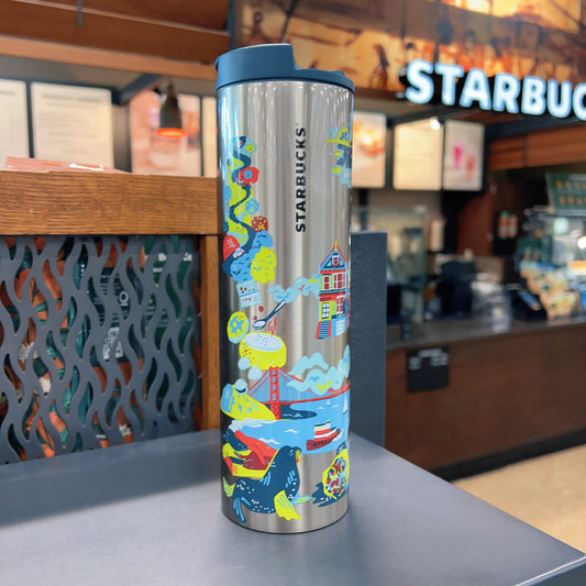 Starbucks Discovery Series San Francisco Stainless Steel Tumbler, 16 Oz Official Starbucks Discovery Series Insulated Travel Tumbler | San Francisco Themed