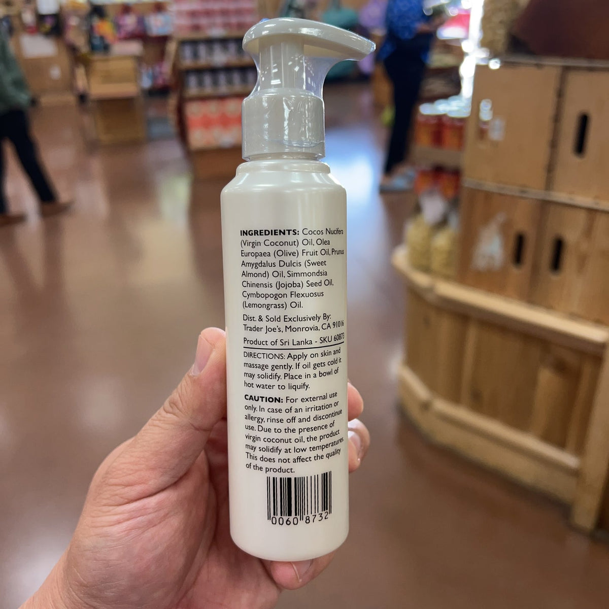 Trader Joe's Lemongrass Coconut Body Oil Jojoba & Almond 4.8 fl oz