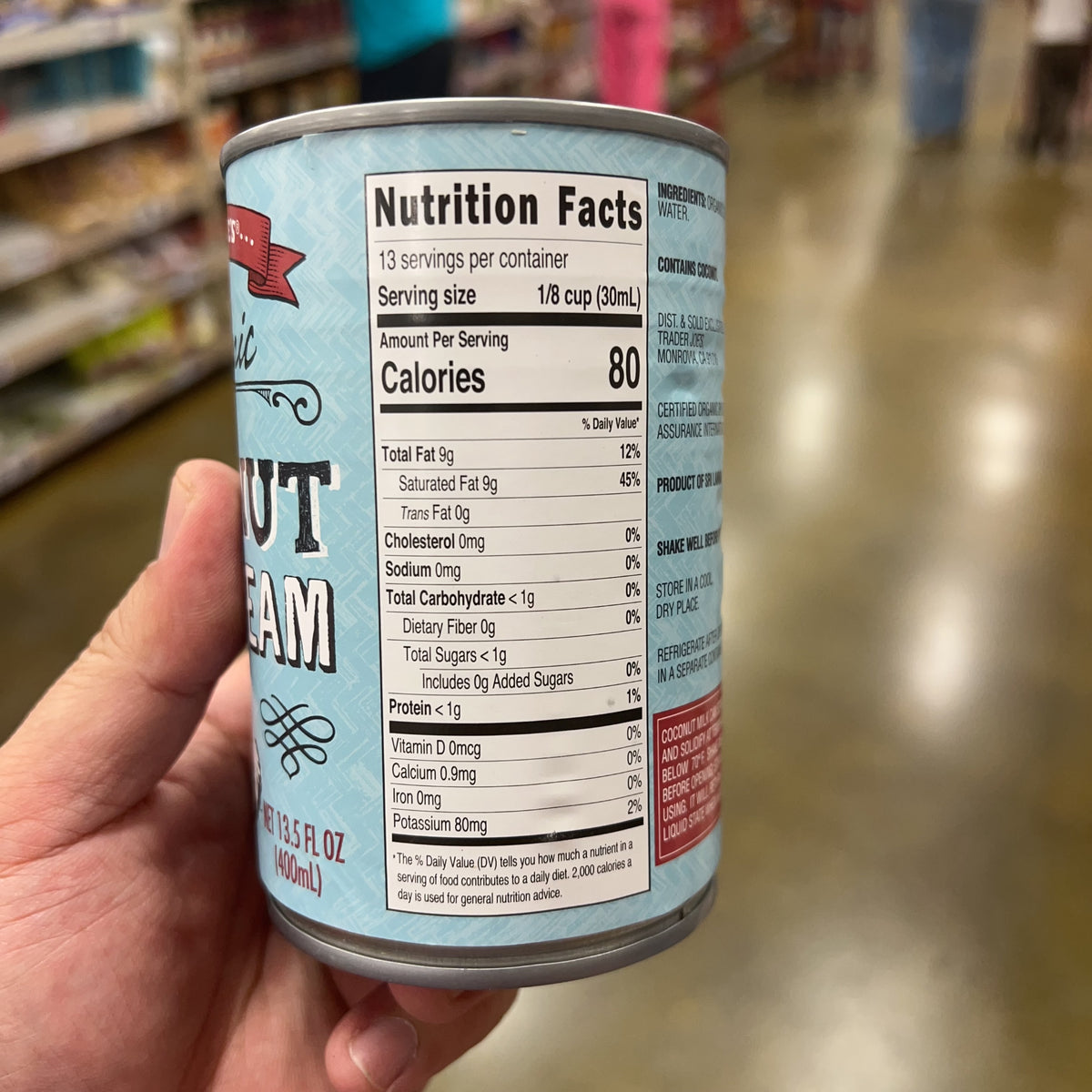 Trader Joe's Organic Coconut Cream, 13.5 fl oz product image 5