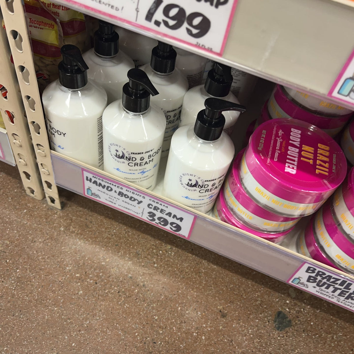 Trader Joe's Midsummer Night's Fragrance-Free Hand & Body Cream Argan Oil 16 fl oz