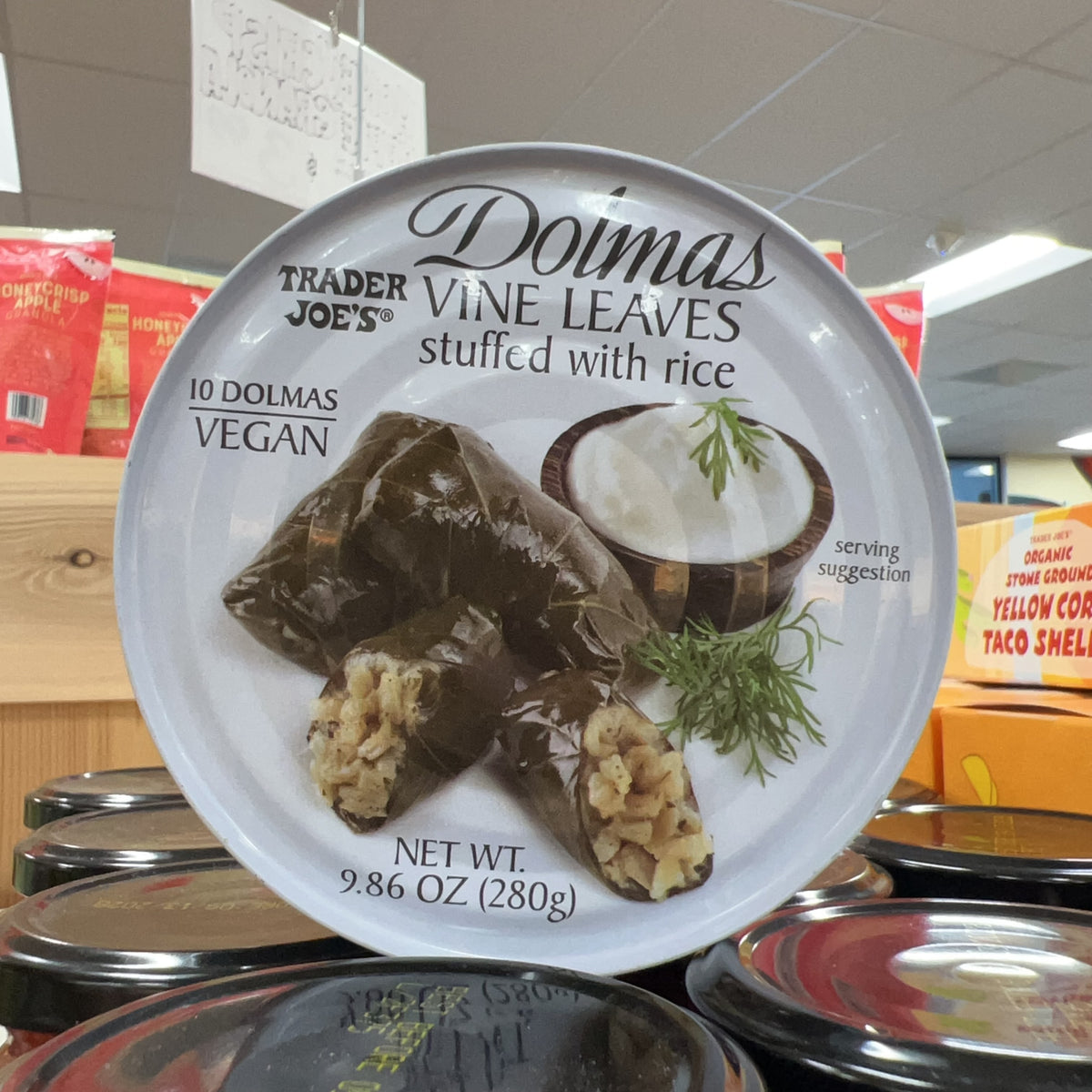 Trader Joe's Dolmas Vine Leaves Stuffed with Rice, 9.86 oz product image 3