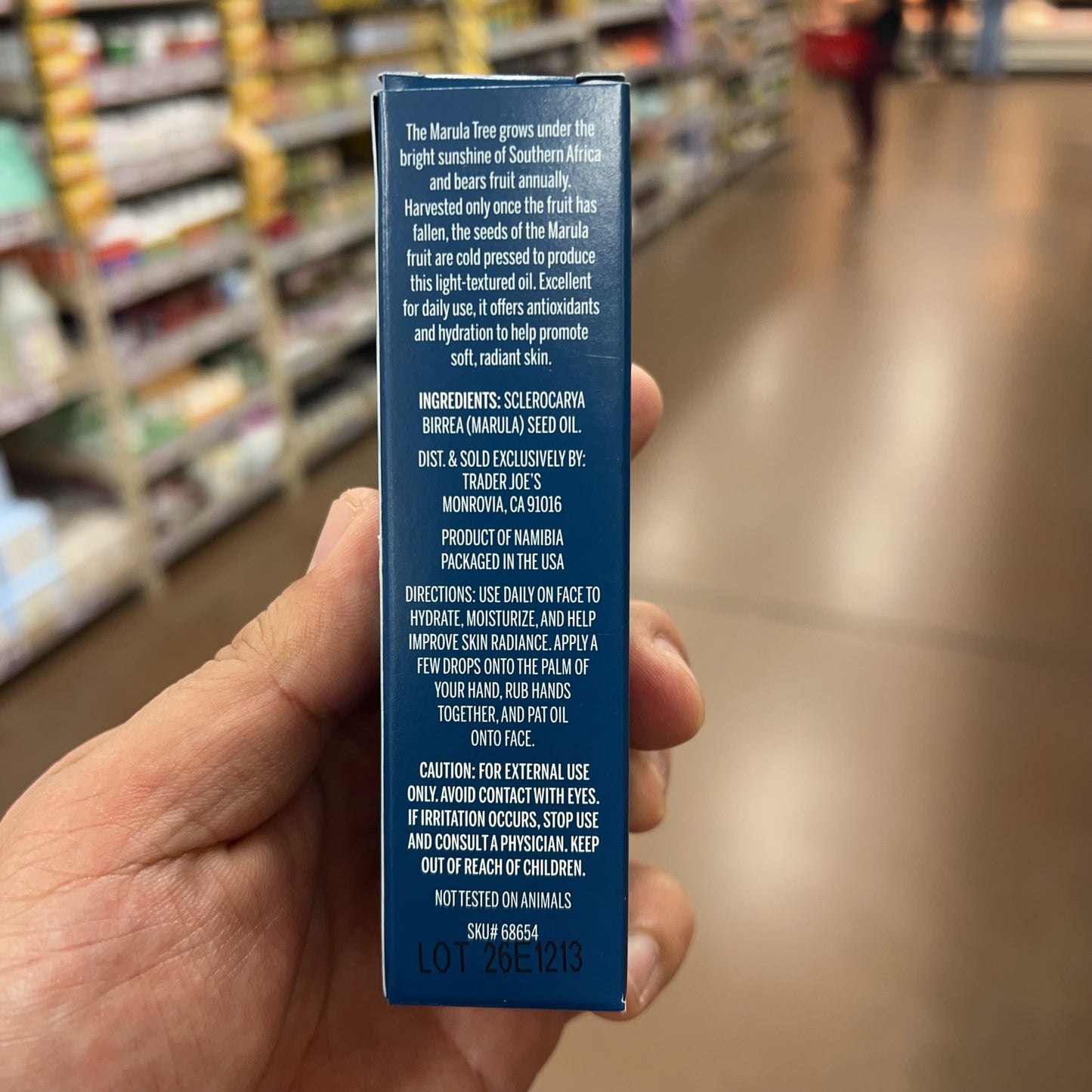 Trader Joe's Cold Pressed Virgin Marula Facial Oil 0.85 fl oz (25mL)