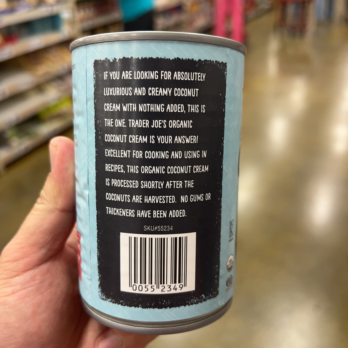 Trader Joe's Organic Coconut Cream, 13.5 fl oz product image 2
