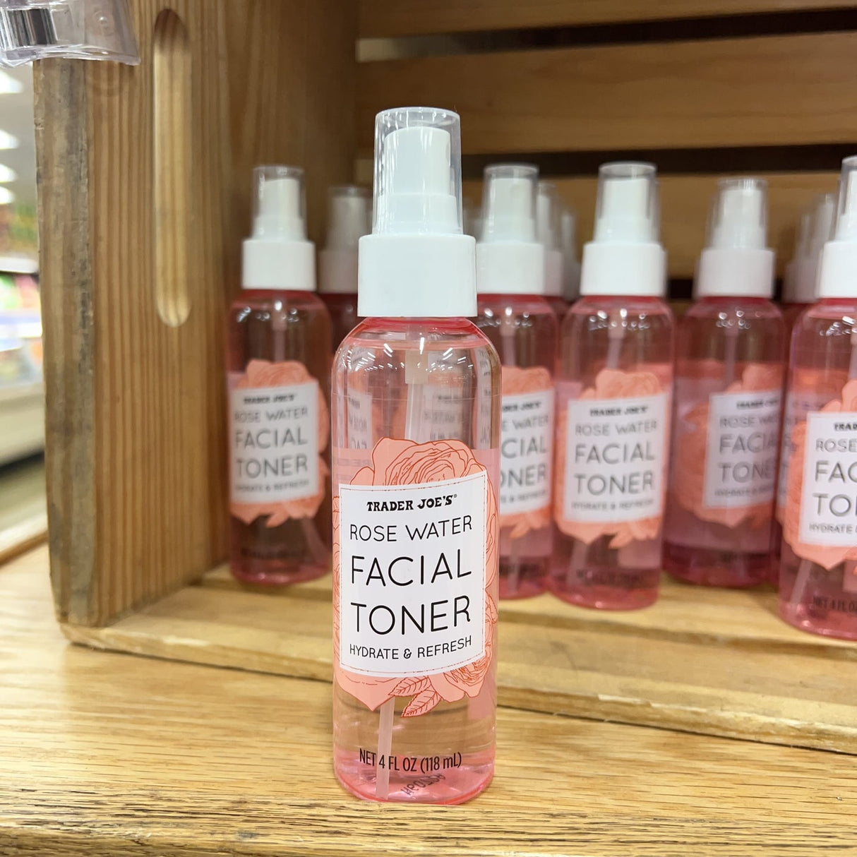 Trader Joe's Rose Water Facial Toner Spray Hydrating Alcohol-Free 4 fl oz