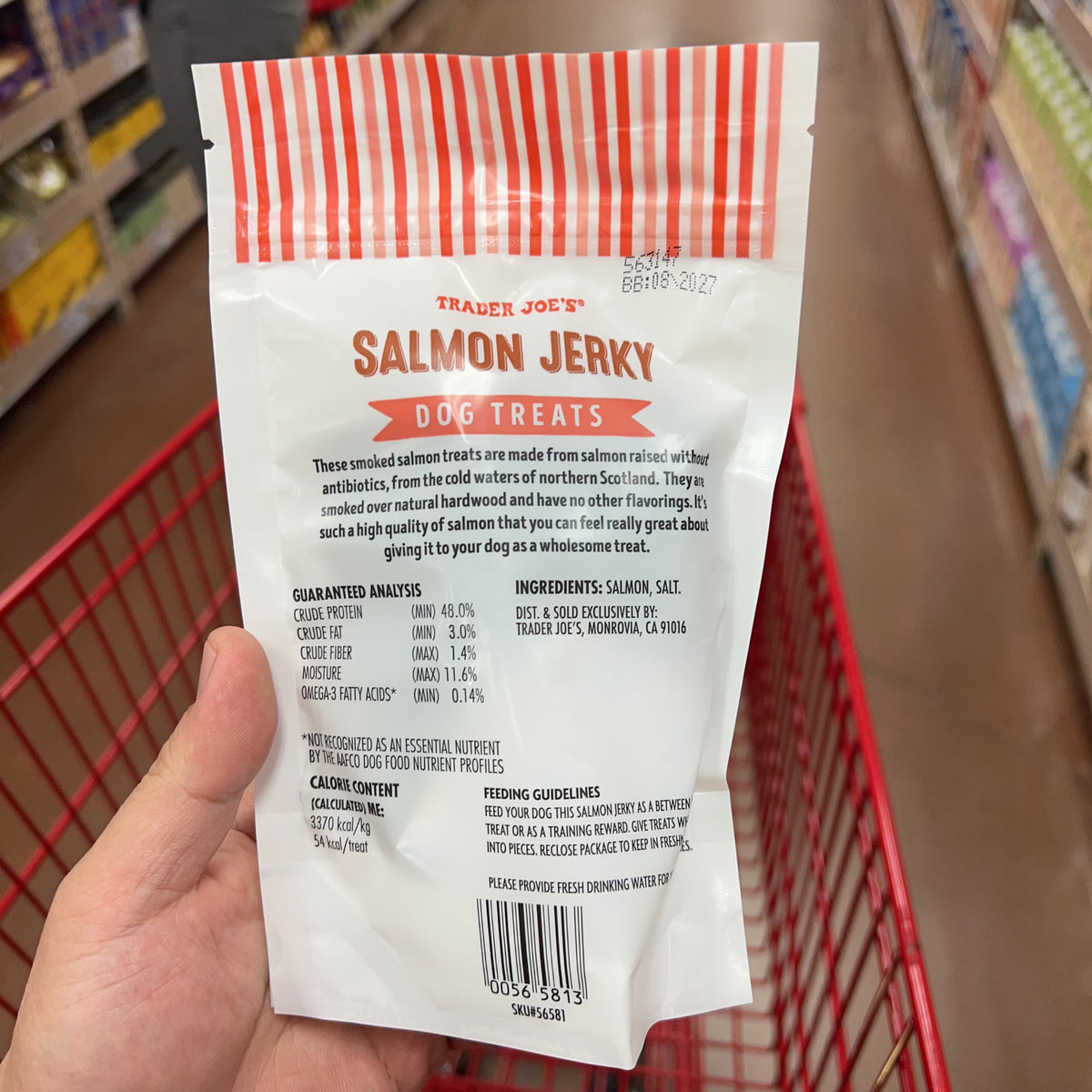 Trader Joe's Salmon Jerky Dog Treats — alternate package view