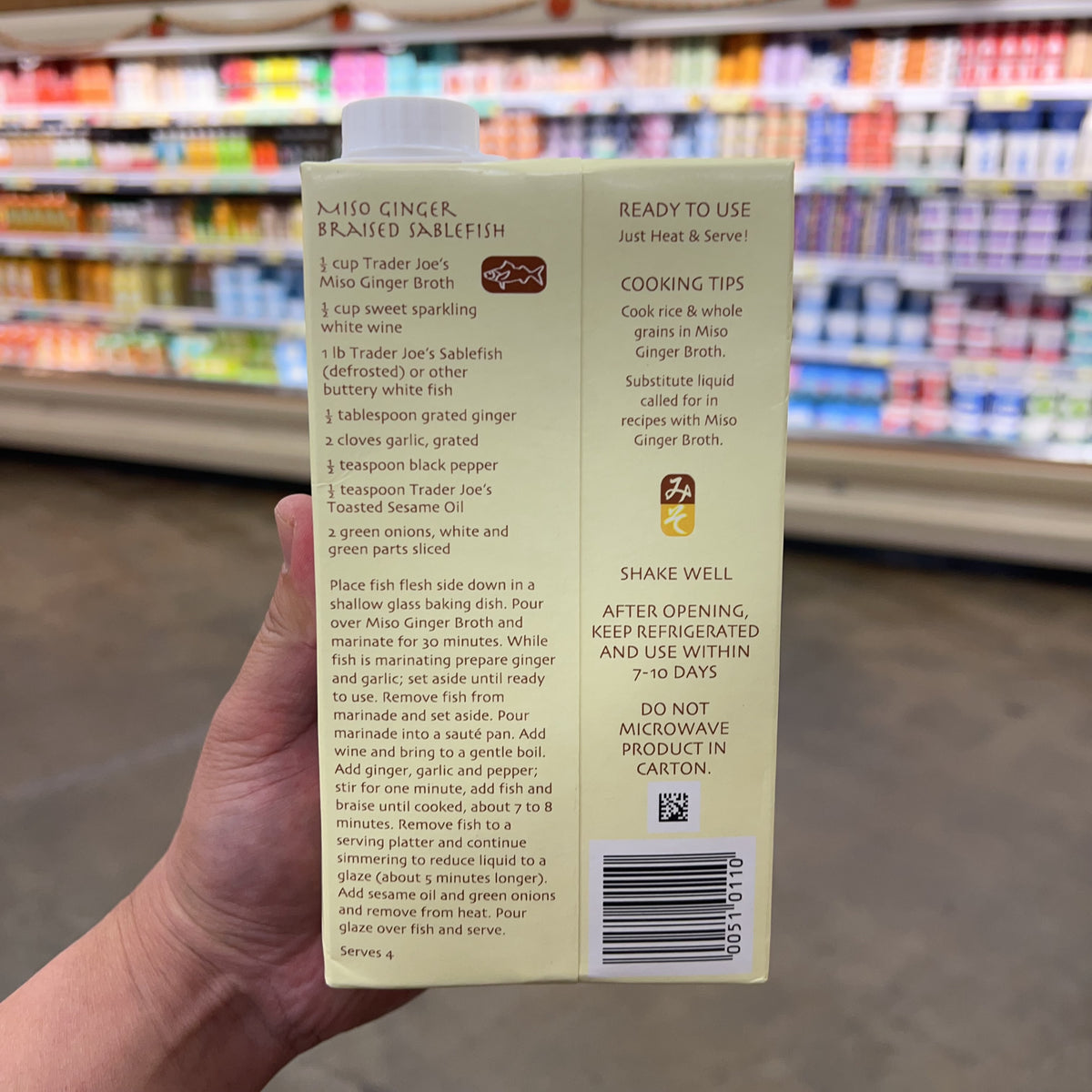 Trader Joe's Miso Ginger Broth 32 fl oz — product image 2