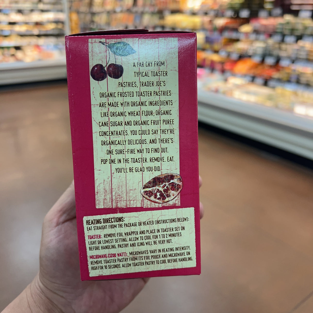 Trader Joe's Organic Frosted Toaster Pastries – Cherry Pomegranate 11 oz