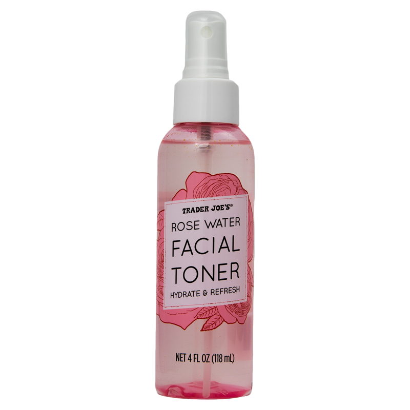 Trader Joe's Rose Water Facial Toner Spray Hydrating Alcohol-Free 4 fl oz
