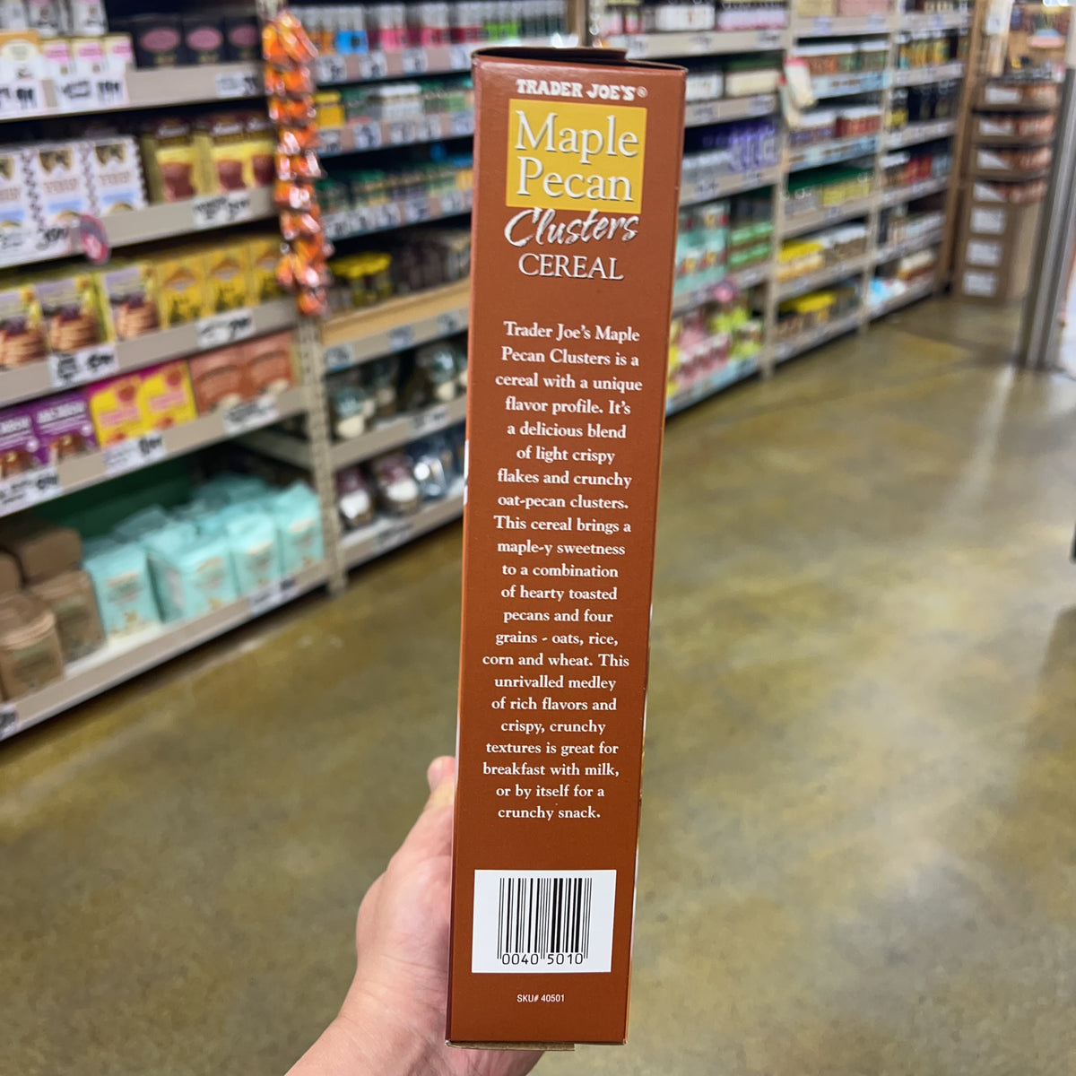Trader Joe's Maple Pecan Clusters Cereal 20 oz — product photo 3