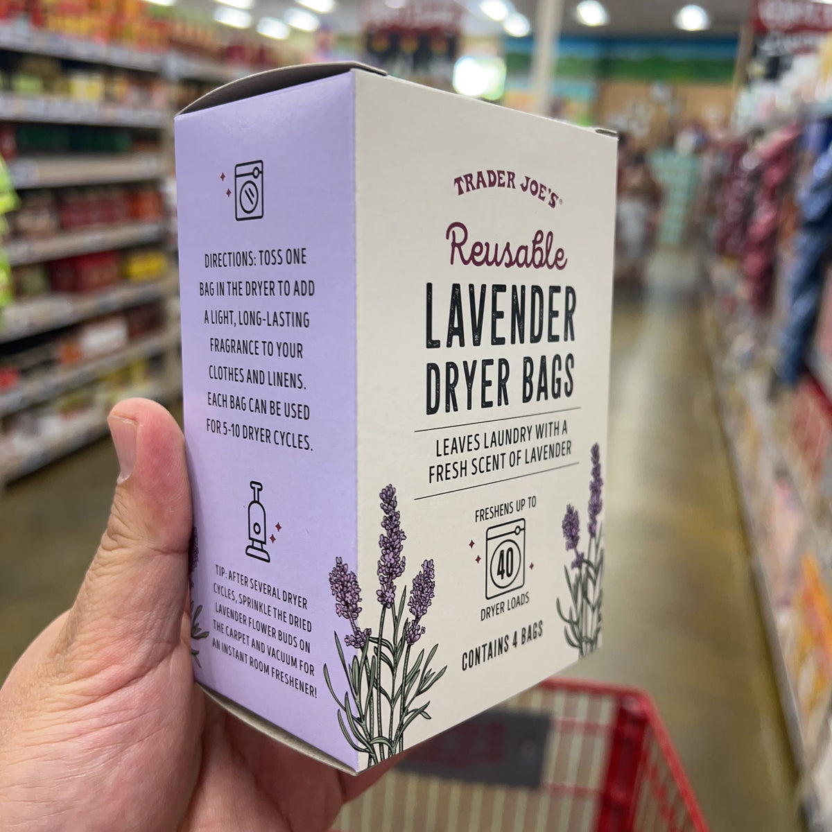 Trader Joe's Reusable Lavender Dryer Bags 4ct — product photo 4