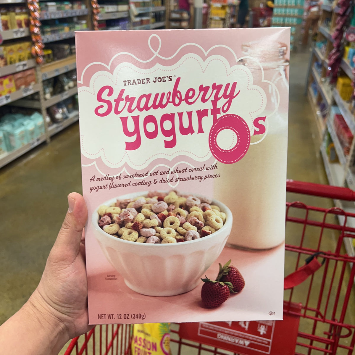 Trader Joe's Strawberry Yogurt O's Cereal 12 oz