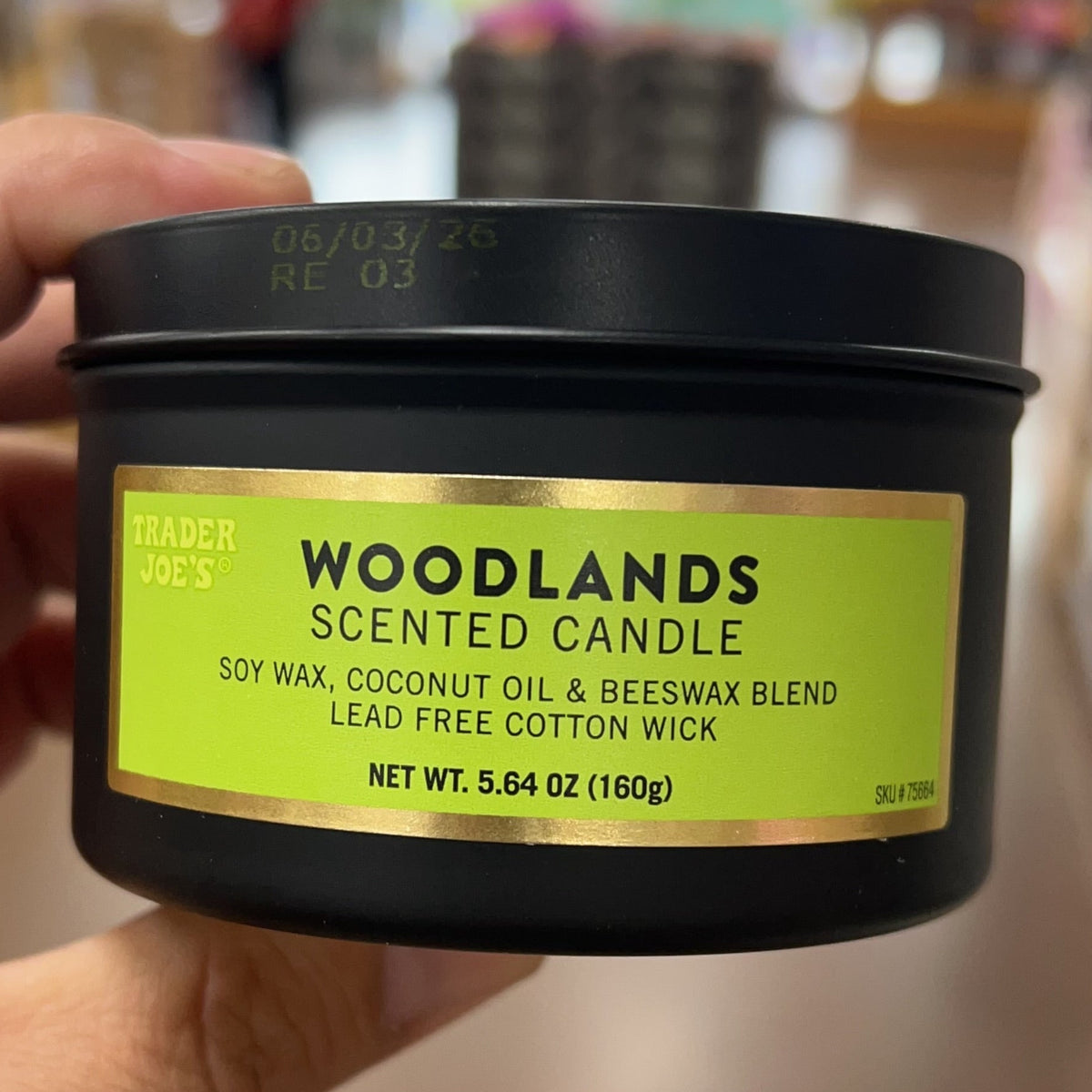 Trader Joe's Woodlands Scented Candle 5.64 oz