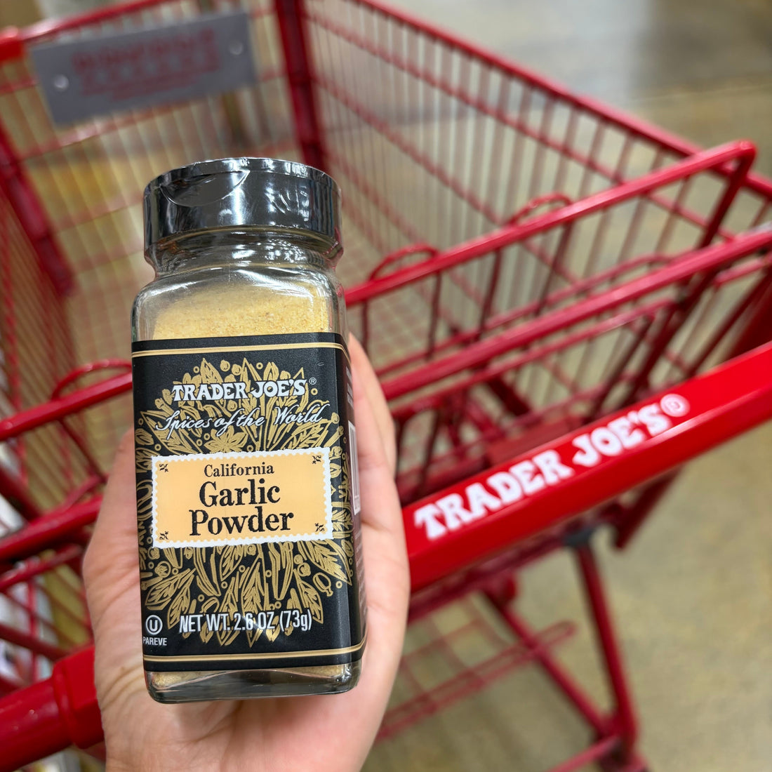 Trader Joe's California Garlic Powder pure Kosher certified spice jar